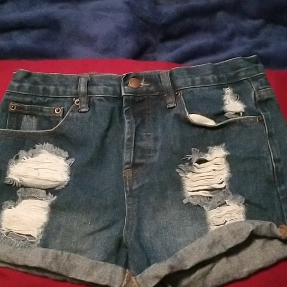 Forever 21 Denim Cuffed Shorts - Picture 3 of 3